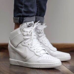 Nike Dunk Sky High 'White Croc Print' Sneaker Wedges